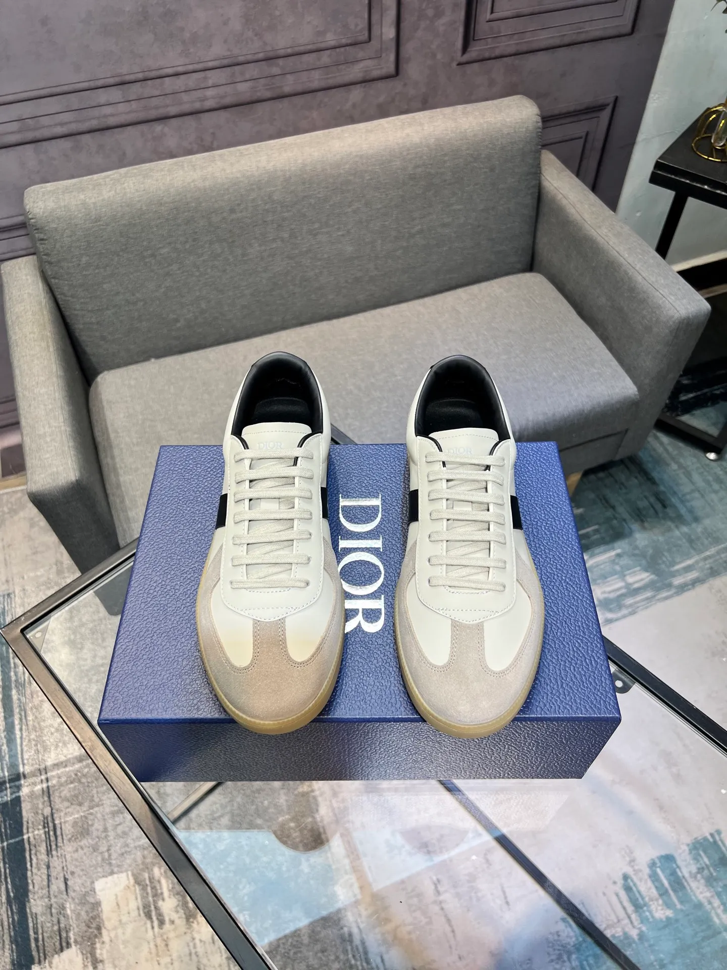 Men's men's shoes 💰560〖Audio⁠Di‎〗Dior2025⁠new‎ B01 training⁠德‎shoes Material⁠surface‎: layer⁠head‎leather⁠cow‎+lining cowhide‎ TPU original bottom⁠large⁠version‎ code number‎: male 39-45 <Male 38 46 done>